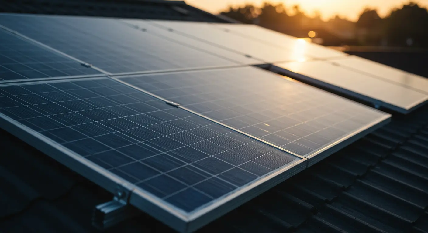 CT Solar Savings - Panels with Sunset Lighting